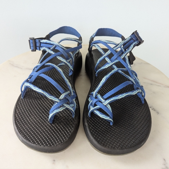 Chaco Women's ZX/3 Blue Strappy Outdoor Adventure Sandals - Picture 9 of 10